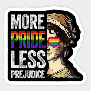More Pride Less Prejudice LGBT Gay Proud Ally Pride Month Sticker